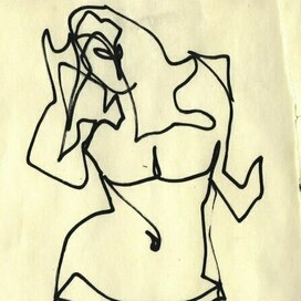 Силуэт девушки абстракция 