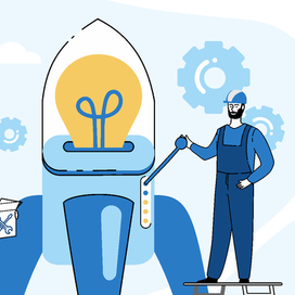 Серия иллюстраций для оформления сайта завода