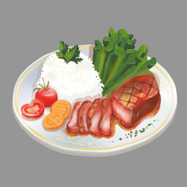 Концепт-арт еды для casual game