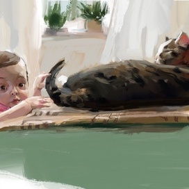 Портрет Есении и ее друга Тимохи