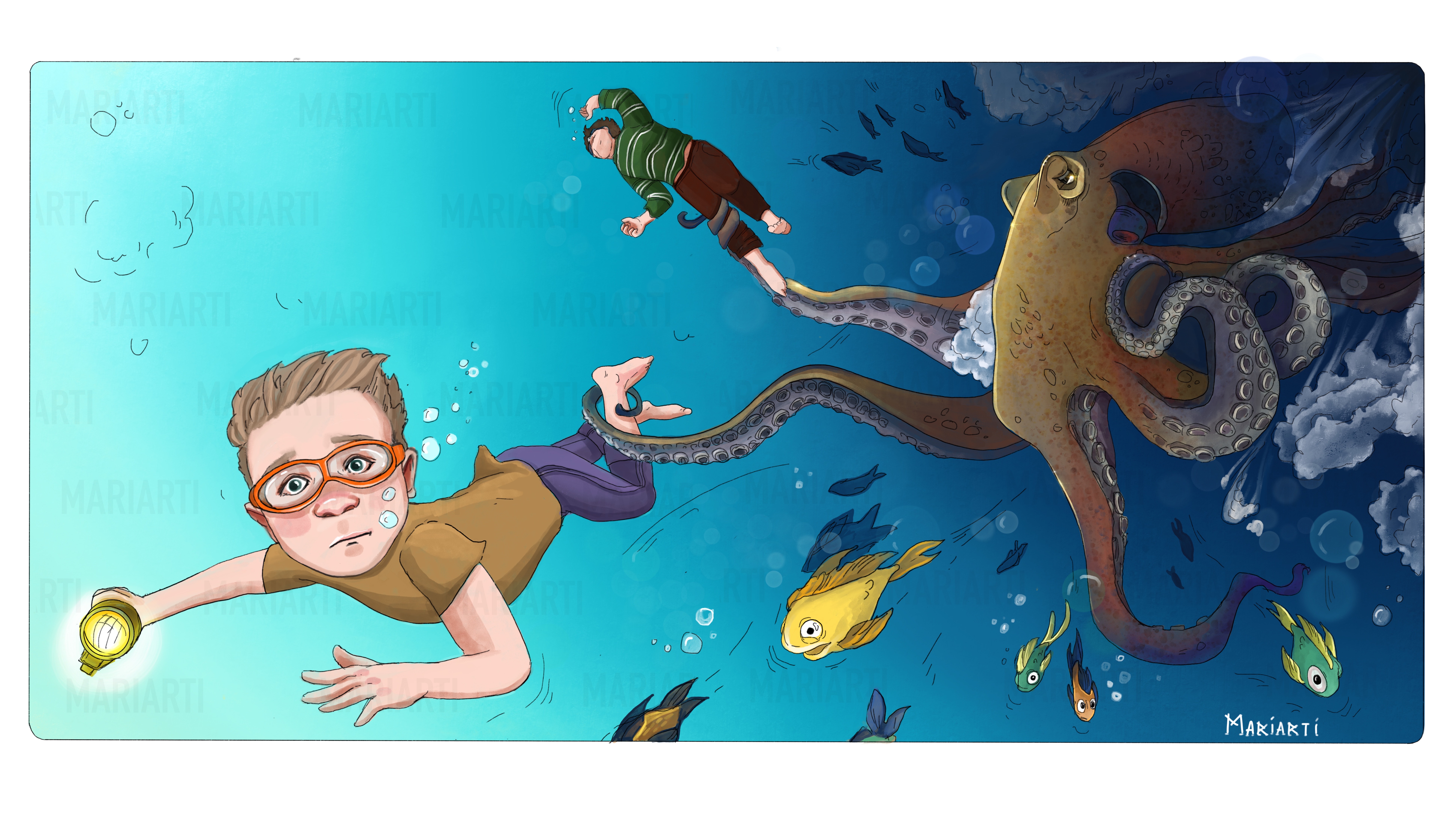 Иллюстрация к книге "Приключения Уолта и Джо"