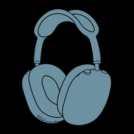 Минималистичная иллюстрация наушников