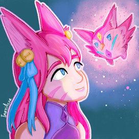 Лисичка Ари с птичкой