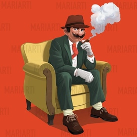 Постер с персонажем Марио