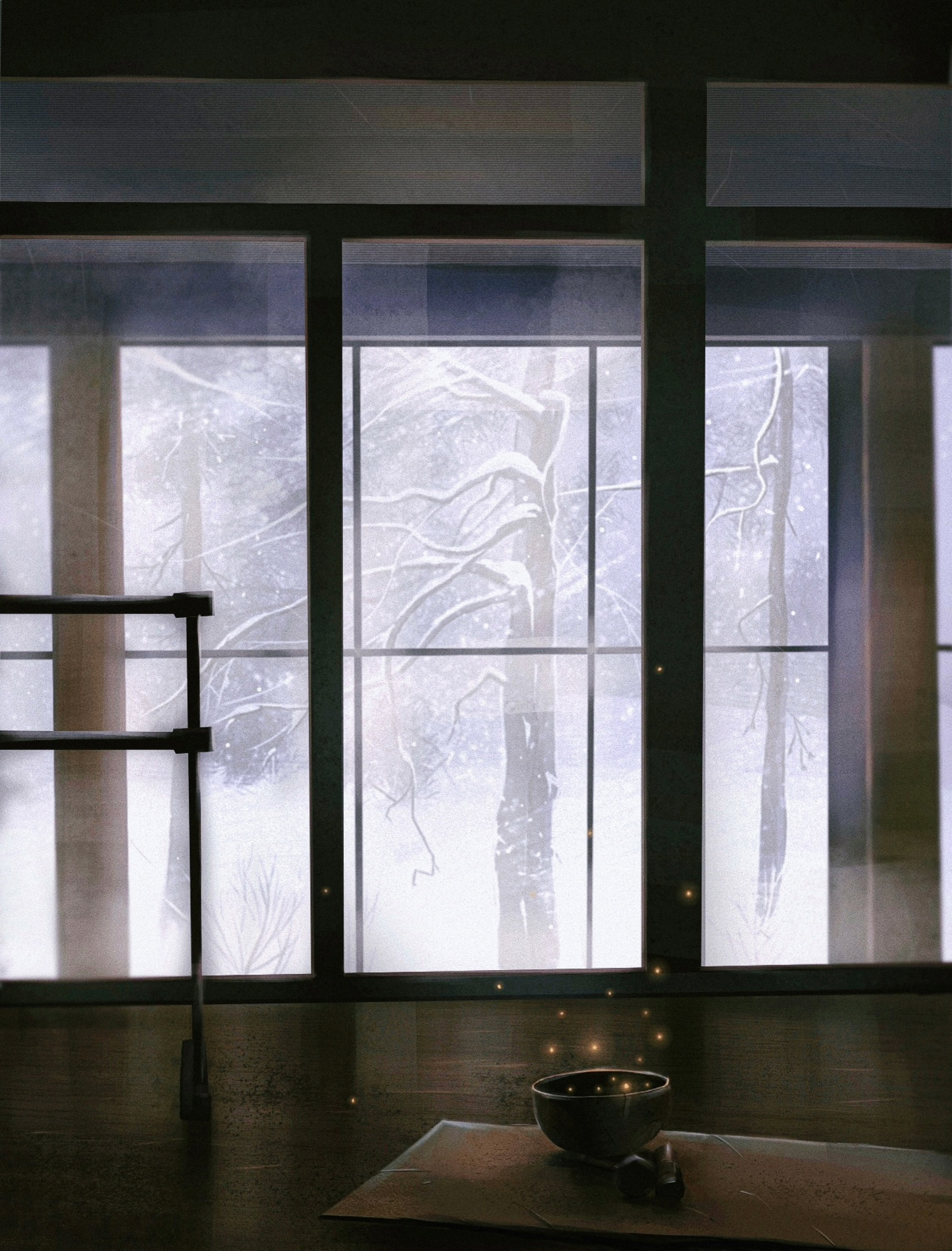 Иллюстрация с местом, где занимаюсь йогой.