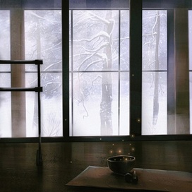 Иллюстрация с местом, где занимаюсь йогой.