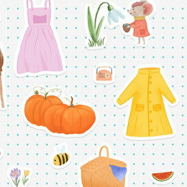 Стикеры "Времена года"