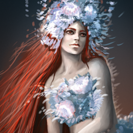 Огненная Фея в пионах