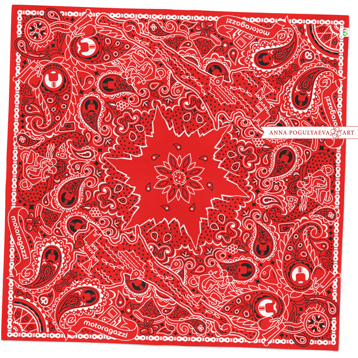 Бандана. Сувенир на память о путешествии вокруг озера Гарда (Италия)