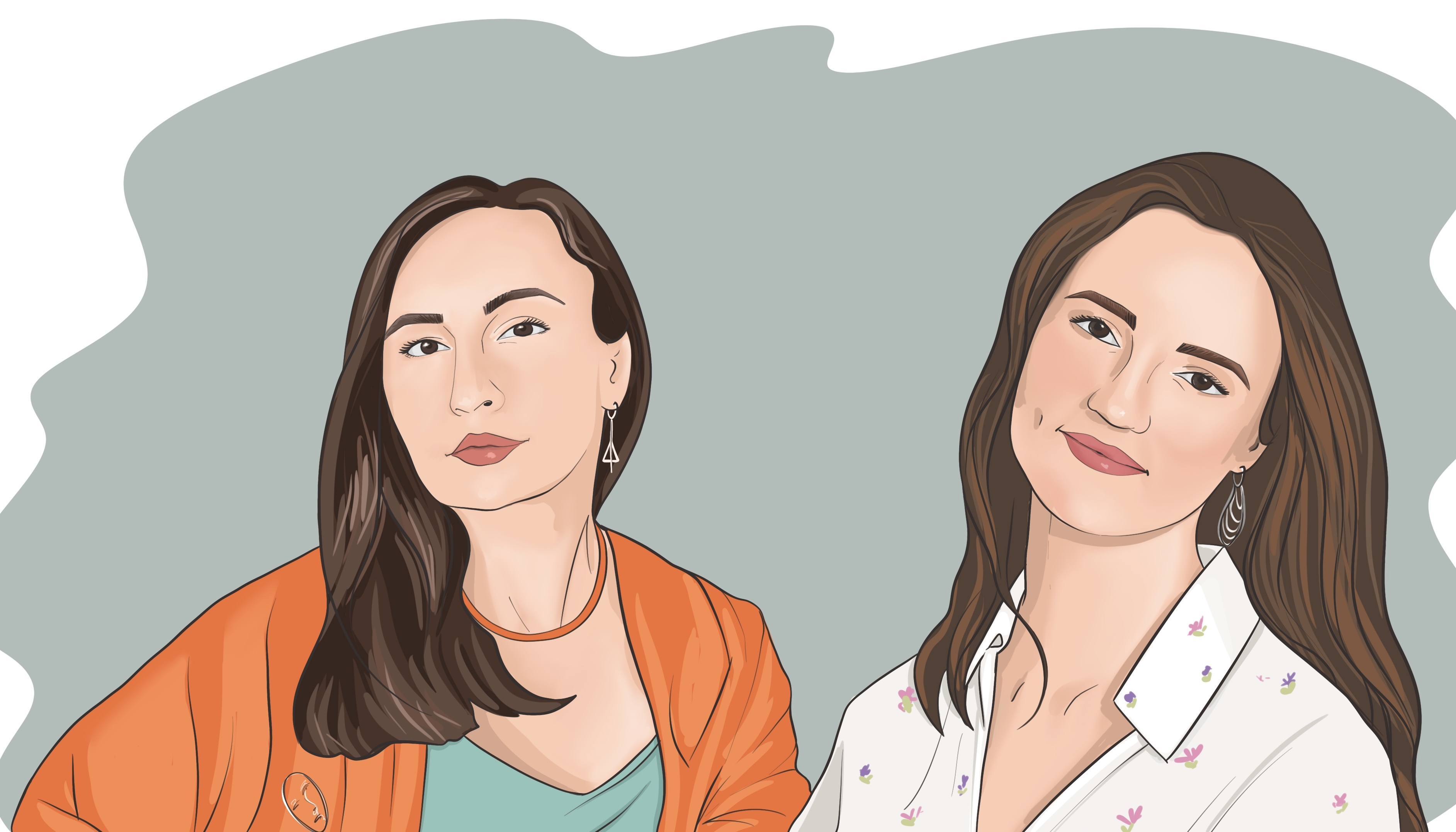 Портрет двух прекрасных девушек