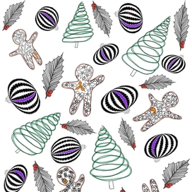 Рождественский принт