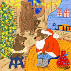 новогодняя открытка 