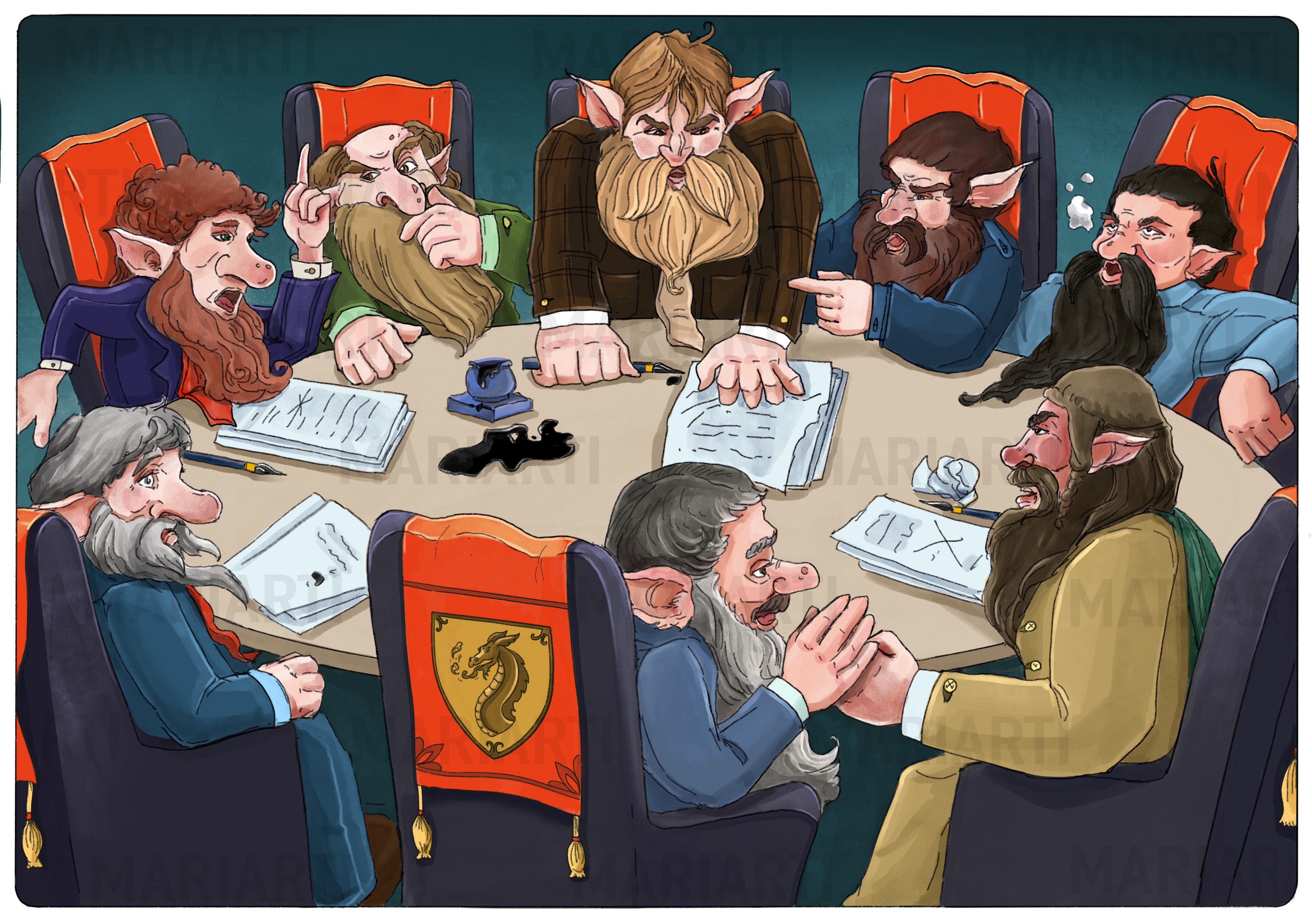 Иллюстрация к книге "The Fox, the Elf and the Angel"