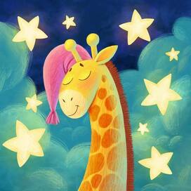 Сонный жираф