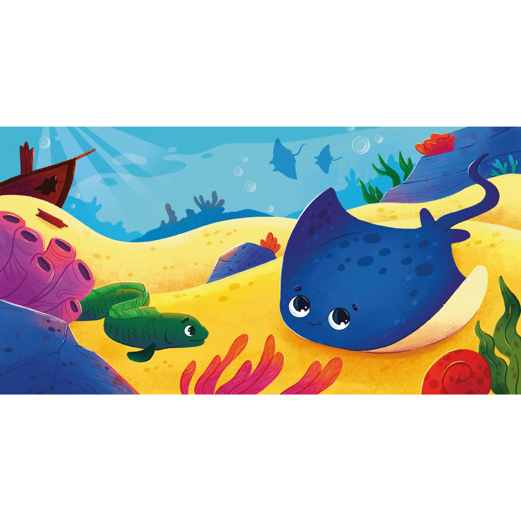 Разворот для детской тактильной книги для издательства "АСТ "Малыш"