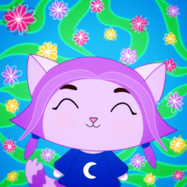 Милая мультяшная кошечка