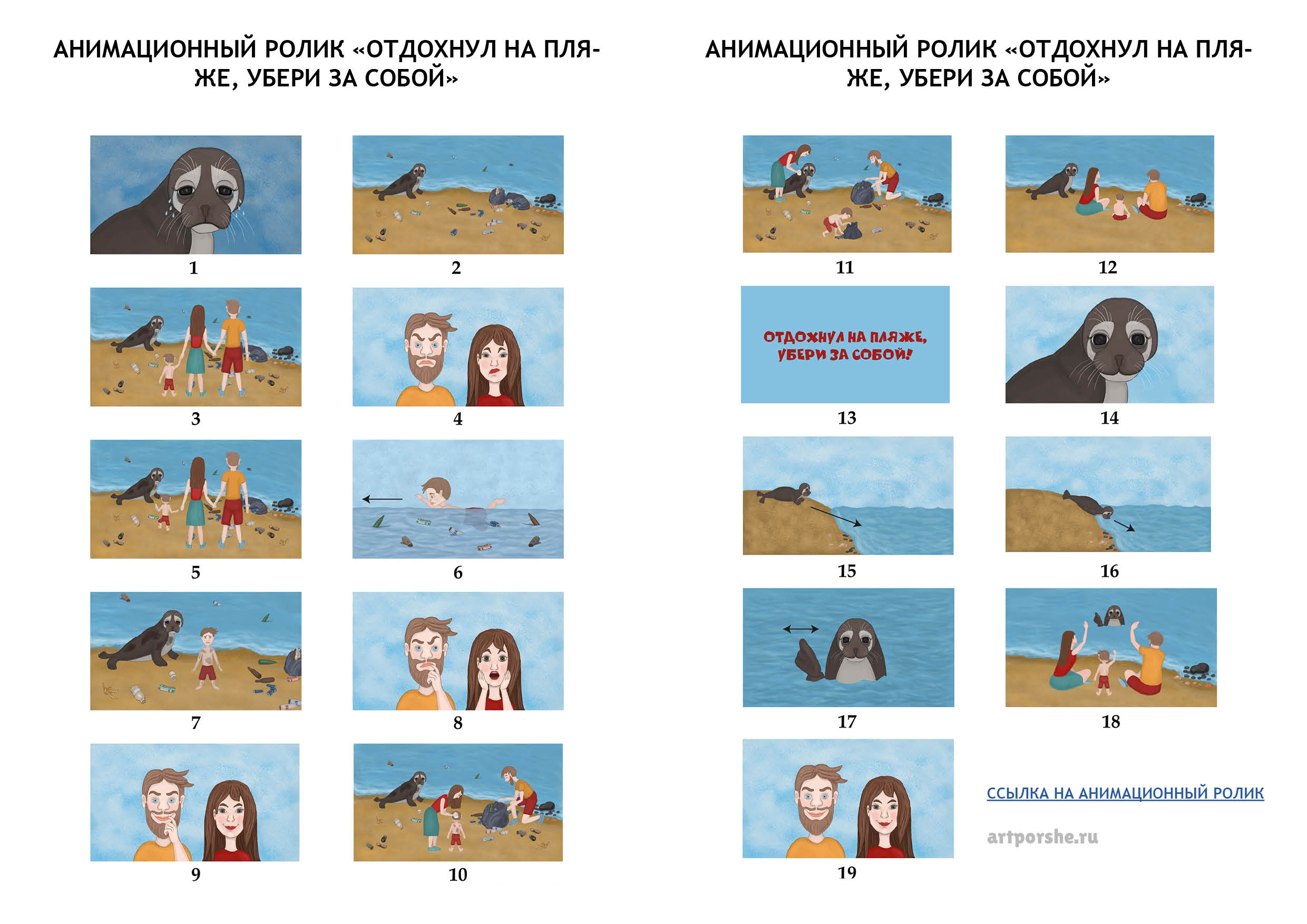 Раскадровка для анимационного ролика