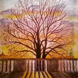 Закат в городе