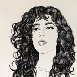 Графический портрет девушки 