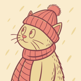 Зимний кот 🐈‍⬛ 