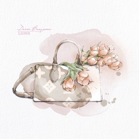 Сумка с тюльпанами