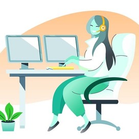 иллюстрация офис саппорт