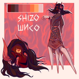 Концепт-арт персонажа в упрощенной стилистике