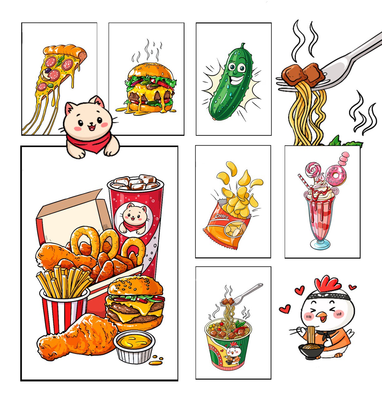 Фуд иллюстрации к игре