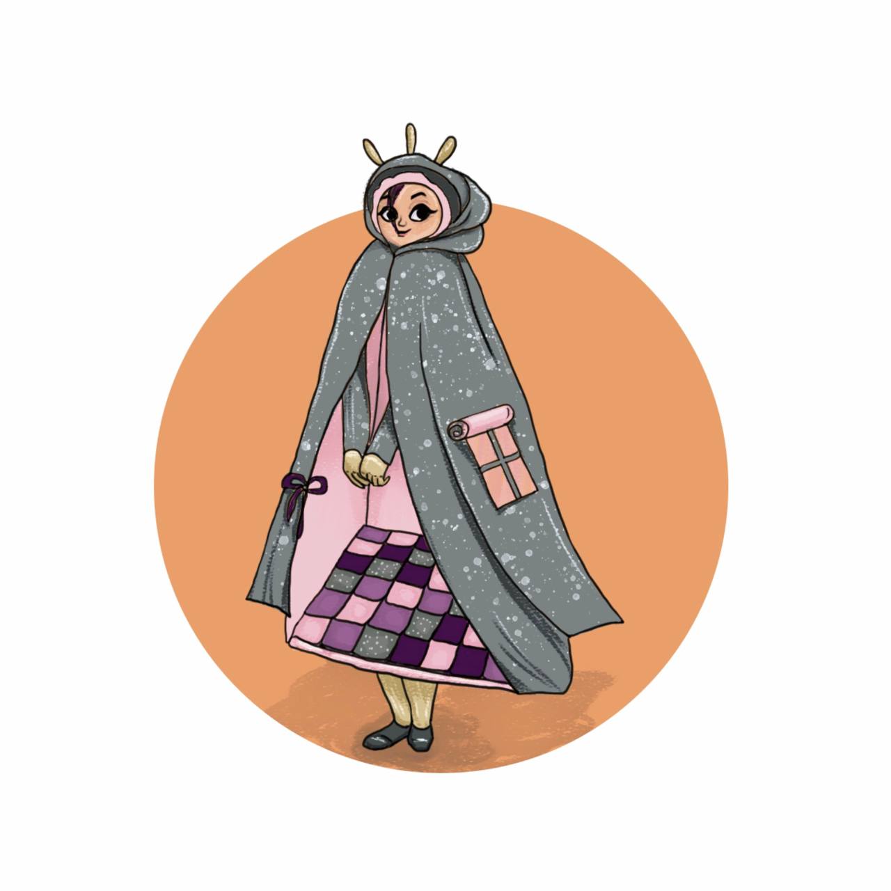 Девушка в костюме палатки