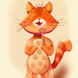 иллюстрация кошечка 