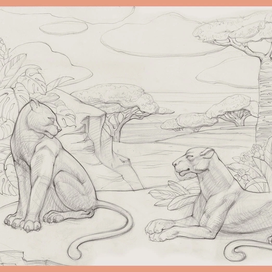 Панно пантеры