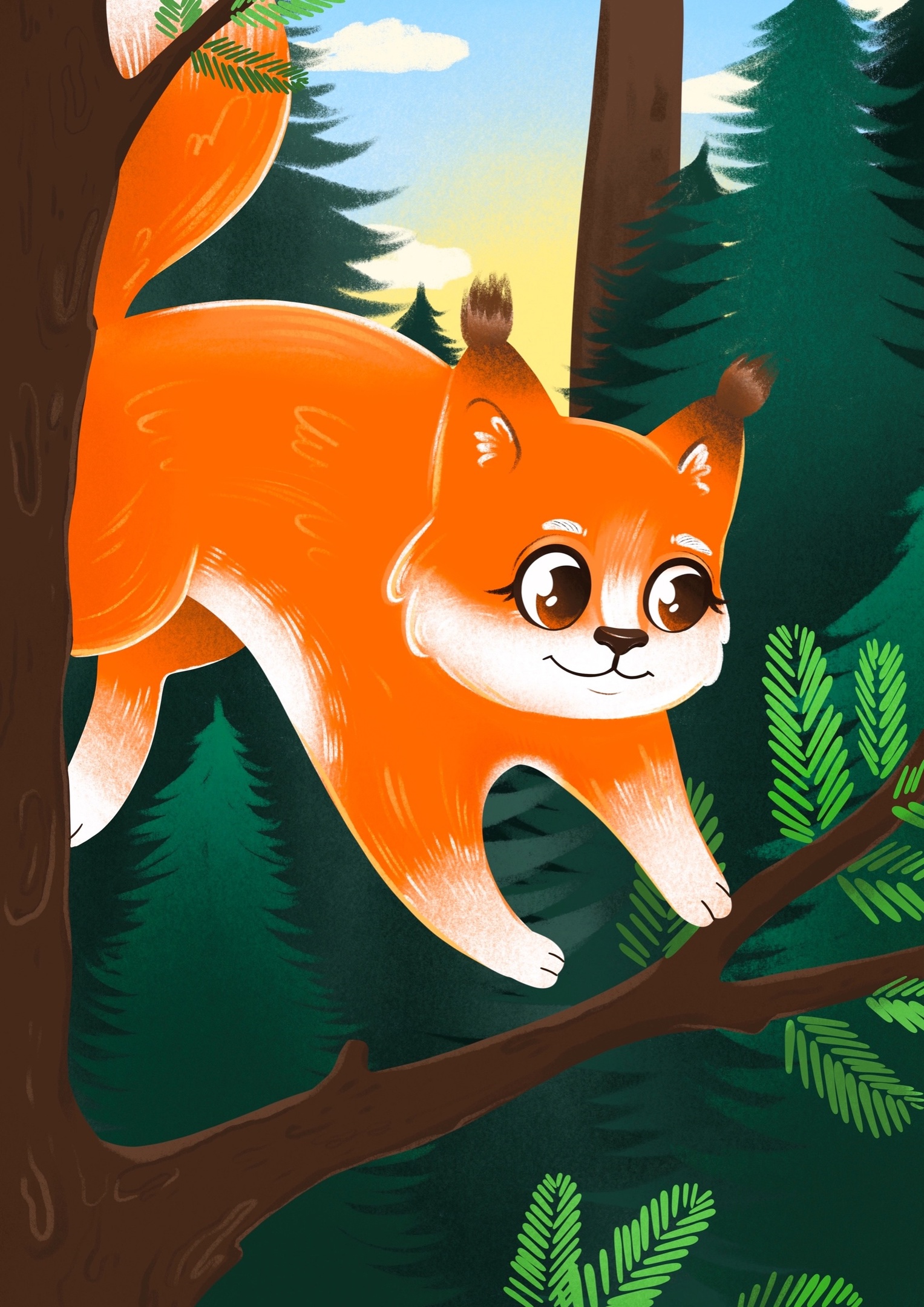 иллюстрация "Лесные жители"