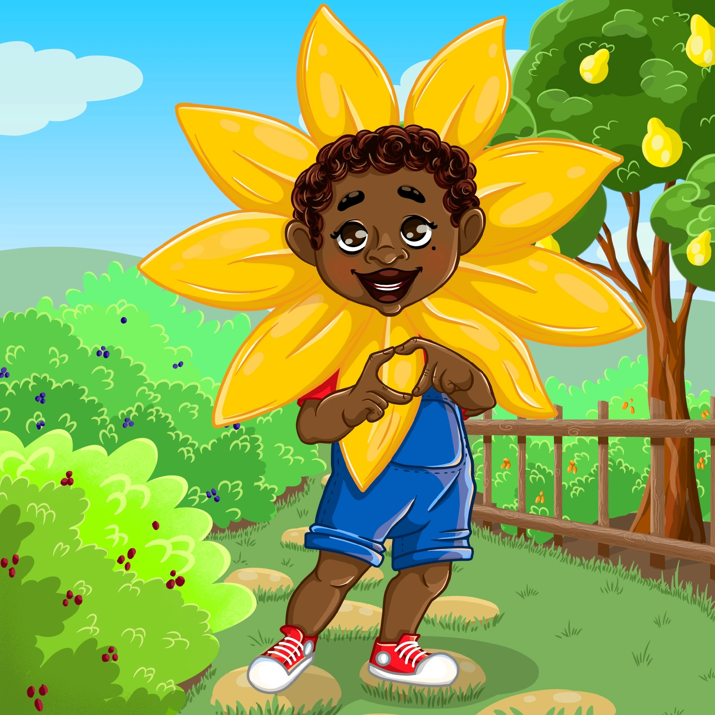 Мальчик подсолнух