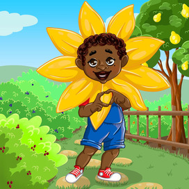 Мальчик подсолнух