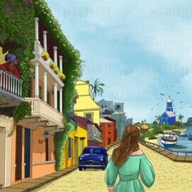 Иллюстрация к книге "The Dog Who Wanted to Go to Church"