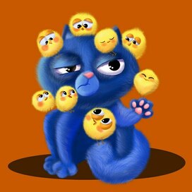 Недовольный котик