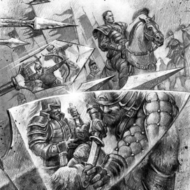 Иллюстрация к роману Р. Суржикова "В тени великого древа"