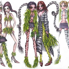 Фэшн эскизы