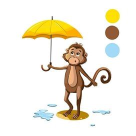 Обезьянка с зонтом