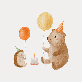 Мишка и ёжик