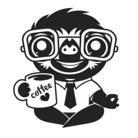 Симпатичный векторный медвежонок-ленивец