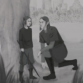 "Песнь льда и пламени" Арья и Якен в Харенхолле