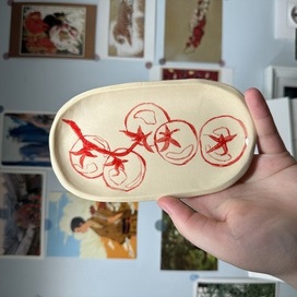 Керамическая тарелочка «Помидорки»