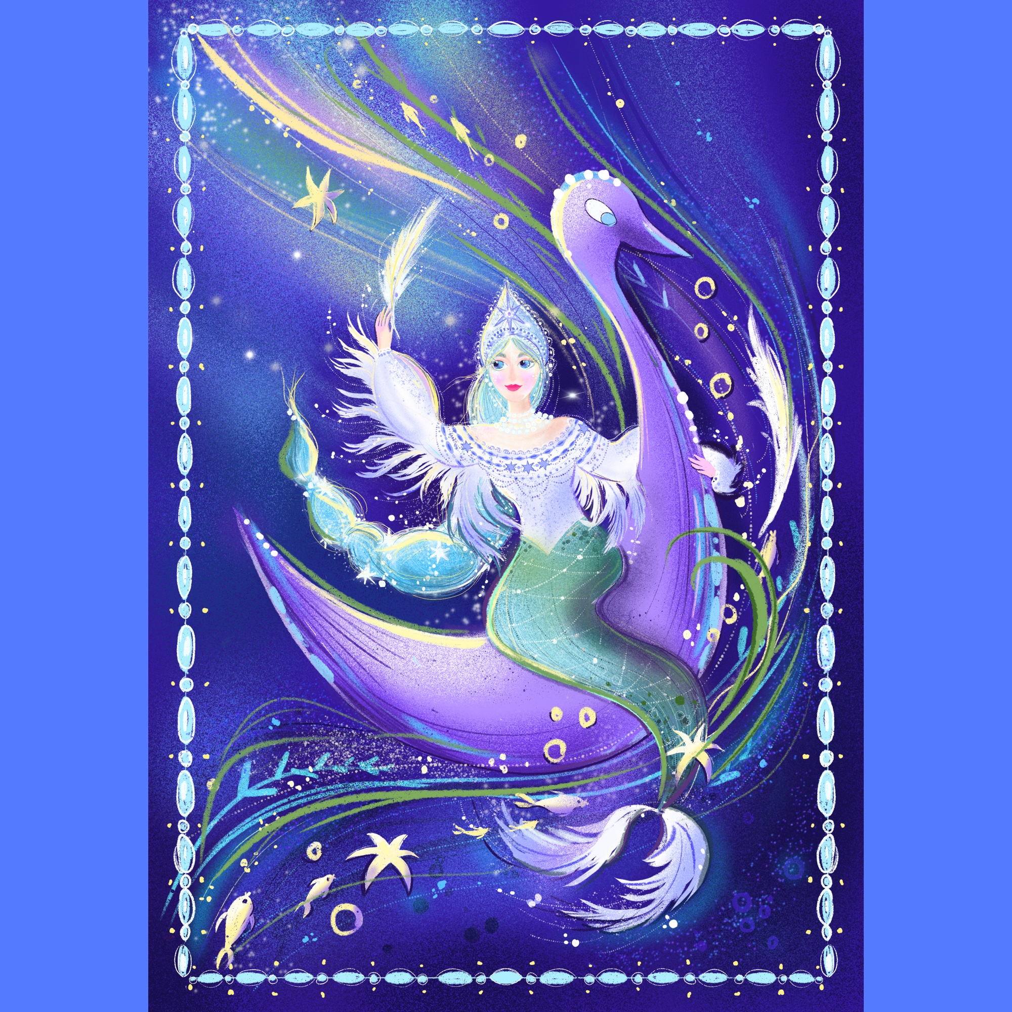 Конкурсная работа русалки и герои русских сказок. Царевна Лебедь