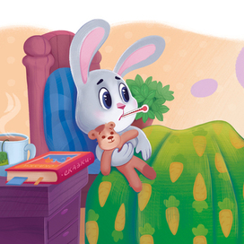 Зайка-Переживайка с температурой