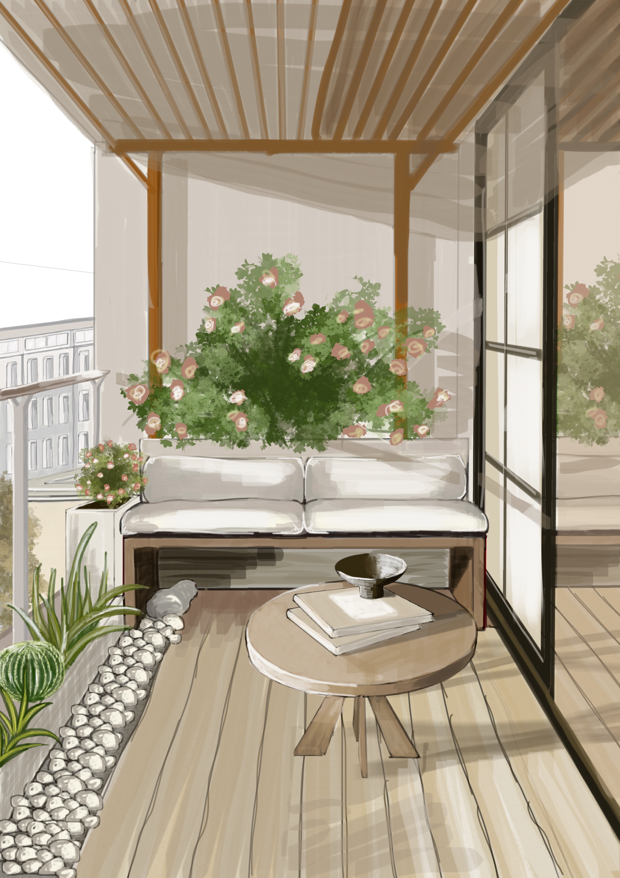 Интерьер балкона