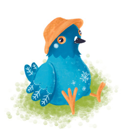 Голубь в панамке