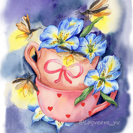 Чашечка и светлячки