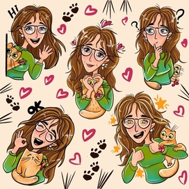 Стикерпак я и мой кот