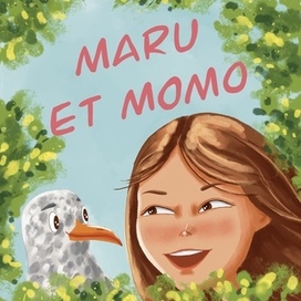 Иллюстрация для обложки к истории про девочку Мару и чайку Момо
